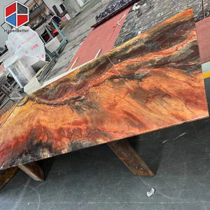 Ircle-mesa de comedor de cuarzo, color rojo natural, aparanda - Product Image 2