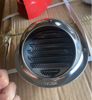 Grille d'aération murale extérieure en acier inoxydable 304 étanche, type nez de bœuf, ronde