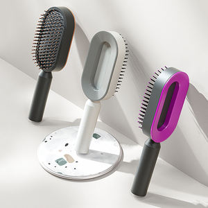 Cepillo de masaje para el cuero cabelludo al por mayor de fábrica, peine de masaje de plástico con airbag, cepillo de pelo autolimpiante para mujer - Product Image 5