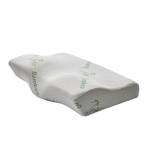 Qualified Soft and Comfort <strong>Memory</strong> <strong>Foam</strong> <strong>Pillow</strong> 200TC Bamboo Solid Pattern Wave Shape for Therapy and Neck Relief - Product Image 2