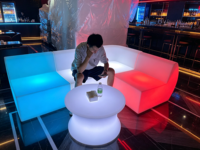 Ensemble de meubles de bar portables en plastique LED pour dropshipping, canapé, mobilier commercial, chicha illuminée, bar lounge de boîte de nuit moderne RGB IP65