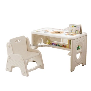 Ensemble table et chaise d'étude <span class=keywords><strong>en</strong></span> plastique pour enfants VSUCH, motif ours de dessin animé, bureau de rangement, table d'activités et de jeu pour tout-petits, pour la maison et la crèche - Product Image 2