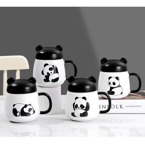 Mug à café en céramique minimaliste 3D Panda Chaton 530 ml, en stock usine, cadeau mignon en forme d'animal pour étudiants, compatible micro-ondes et lave-vaisselle - Product Image 4