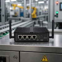 N100 Endüstriyel Mini Bilgisayar 4 Ethernet I226V 2.5G Endüstriyel Masaüstü Bilgisayar HD+DP Çift Ekran Pfsense Güvenlik Duvarı Yönlendirici