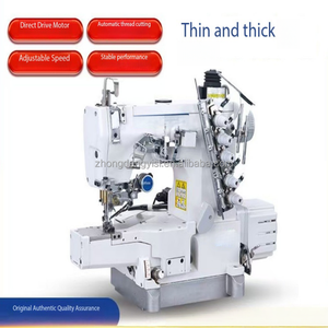 Máquina de Coser Industrial de Puntada Interlock de Accionamiento Directo con Cortahilos y Motor para Sudaderas, Ropa Interior y Sujetadores - Product Image 2