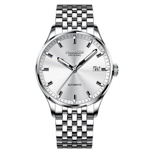 Montre Homme Personnalisée 8885 Style Simple et Tendance, en Acier Inoxydable, Mouvement Mécanique, Bracelet en Ruban, Résine, Céramique, Acrylique, Aiguilles - Product Image 1