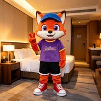 Costume de mascotte Red Bull personnalisé pour adulte, en peluche, motif bœuf/vache, en EVA, unisexe, avec gilet noir, personnalisable