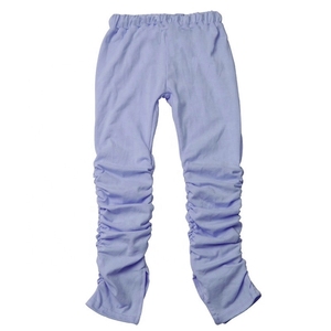 Pantalones de Niña con Diseño Nuevo 2021, Pantalones Casuales de Color Caramelo, Leggings con Pliegues - Product Image 6