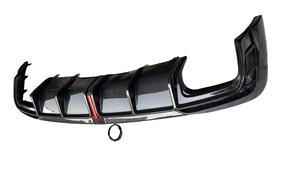 KB phong cách sợi carbon phía sau Bumper <span class=keywords><strong>Rear</strong></span> Lip Spoiler khuếch tán cho Audi A4 S4 Sline b9.5 2020-2022 với đèn LED phanh - Product Image 3