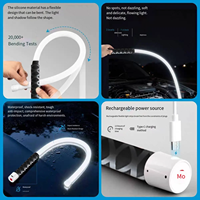 Nouveau produit : Lampe torche LED flexible de 29,5 pouces, pliable, pour mécaniciens, rechargeable, professionnelle, en silicone, 3 modes d'éclairage