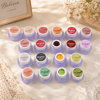 Palette de gel UV 24 couleurs écologique personnalisable avec logo, multifonctionnelle pour nail art, ensemble de vernis à ongles en gel, marque privée