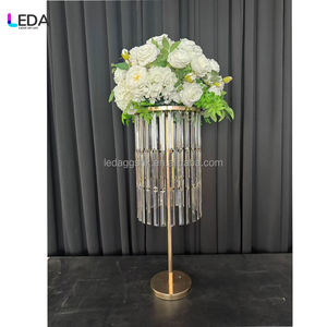 LEDA Wedding Acrylic <b>Clear</b> Flower Stand New Design Round Flower Rack for Wedding <b>Table</b> Decoration - Product Image 6