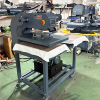 Presse à chaud hydraulique à double plateau 40x50 avec alignement laser pour transferts DTF sur t-shirts