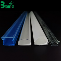 Zhejiang Bming lentille linéaire optique PC/PMMA diffuseur personnalisé LED couverture de lumière extrudée