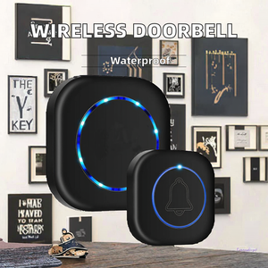 CHENJEES Modèle 6868 Sonnette de porte étanche 1 à <span class=keywords><strong>2</strong></span> postes, émetteur sans fil à batterie 300m, 36 mélodies, interphone de sécurité domestique - Product Image 4