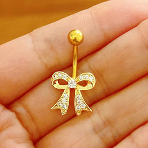 Vente en Gros d'Acier Chirurgical Arc Nombril Anneau de Nombril Cristal Noeud <span class=keywords><strong>Banane</strong></span> Haltères Cz Nombril Piercing Pour Femme <span class=keywords><strong>Homme</strong></span> - Product Image 4