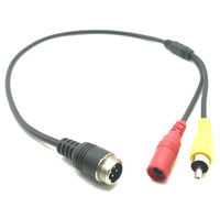 Câble d'alimentation vidéo et audio RCA à 4 broches mâle pour aviation, faisceau de câblage pour caméra de voiture MDVR DVR