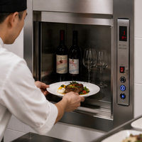 Mini monte-charge de cuisine 100 kg, 2 arrêts, 3 niveaux, pour le service alimentaire en restaurant