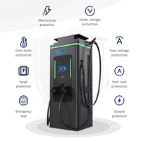 Nouvelle station de recharge DC pour véhicules électriques 80 kW, 2 pistolets, montage au sol extérieur, chargeur NEV, protection IP54, paiement par code QR