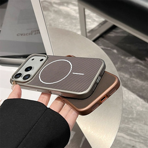 เคสโทรศัพท์มือถือแม่เหล็กคาร์บอนไฟเบอร์แท้สำหรับ iPhone 17 16 15 Pro Max ผิวสัมผัสลายผ้าลินินแบบ TechWoven ฝาหลังแม่เหล็กแบบด้าน - Product Image 6