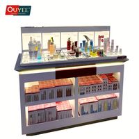 Présentoir de Comptoir de Luxe Moderne Pliable et Rotatif pour Parfumerie, Distributeur de Parfums et Testeur de Fragrances avec LED