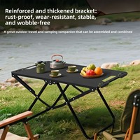 Table pliante tactique d'extérieur - Table d'appoint multifonctionnelle portable pour le camping et les pique-niques, en acier au carbone, mobilier d'extérieur décontracté