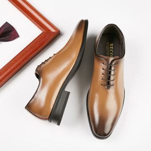 Top Quality Luxury British Business Suit Men Genuine Leather Formal Dress Shoes Lace-Up Flats Loafers Party Wedding Oxfords - Product Image 1