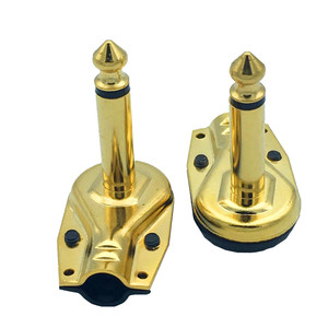Codo de 90 grados 6,5 Conector de amplificador de micrófono de audio de 2 núcleos grande Enchufe de guitarra <span class=keywords><strong>mono</strong></span> en ángulo - Product Image 3