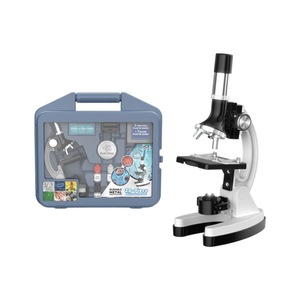 Student Metal Microscope 1200X LED Light Kit Scientific Experiment Elementary School Optical Instrument - Product Image 5