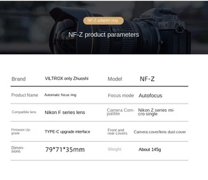 อะแดปเตอร์แหวน VILTROX NF-<span class=keywords><strong>Z</strong></span> สำหรับเลนส์ F ต่อกับเมาท์ <span class=keywords><strong>Z</strong></span> แบบ Bayonet ไมโครซิงเกิลออโต้โฟกัส ฟูลเฟรม ไม่ใช่ผลิตในจีน - Product Image 4