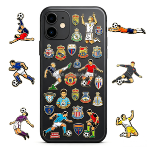 Pegatinas Metálicas Esmaltadas de <span class=keywords><strong>Estrellas</strong></span> del Fútbol FIFA 2026, Pins Decorativos para Teléfono con Diseño de Camisetas de Ronaldo, Messi y Neymar - Product Image 4
