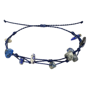 Pulseras Minimalistas Ajustables Hechas a Mano de Acero Inoxidable para Mujer y Hombre, Hilo Encerado Resistente, Joyería Fina con Amuleto - Product Image 1