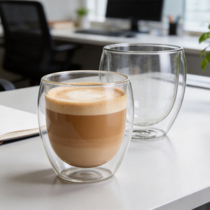 Vaso <span class=keywords><strong>de</strong></span> Vidrio <span class=keywords><strong>de</strong></span> Doble Pared <span class=keywords><strong>de</strong></span> Borosilicato Aislado, Hecho a Mano, <span class=keywords><strong>de</strong></span> Alta Calidad, Directo <span class=keywords><strong>de</strong></span> Fábrica, para Beber, Café Espresso, Marca CnGlass - Product Image 2