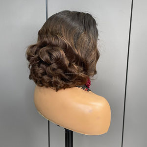2025 alta densidad corto hinchable rizado 350 densidad Super doble dibujado rizadas pelucas de cabello humano 5*5 4*4 cabello prearrancado para mujer - Product Image 6