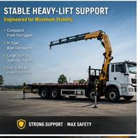 Grue articulée montée sur camion de 33 tonnes pour Clw, flèche télescopique à 8 sections, SHACMAN H3000 8x4, rayon de travail 20,7 m, 24,7 m, Hengli