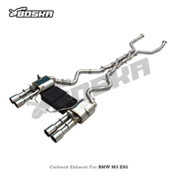 Knalpot OEM Double Z-Pipe Midpipe Catback untuk BMW M3 E90/E92/E93 4.0L 2008-2013 Boska Pipa Knalpot Stainless Steel Muffler