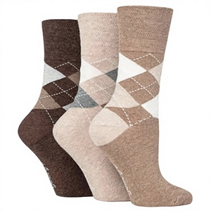 Calcetines de Vestir para Hombre, Diseño Argyle, Transpirables, Tejidos en Mezcla de Algodón, Formales, para Uso Diario y de Negocios - Product Image 1