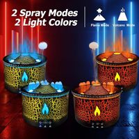 Diffuseur d'huiles essentielles électrique USB personnalisé Vulcano Air, humidificateur à motif flamme bleu-jaune, pour la maison et la chambre, aromathérapie