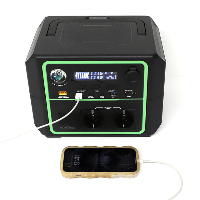 600W Portable Power Plant Lifepo4 Battery Solar Generator Rechargeable Home Backup Power Supply Power Station for TV Fridge