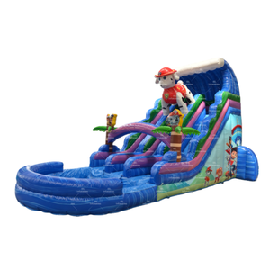 Hotsale kartun tema Paw anjing tiup seluncuran air Patrol taman hiburan kastil memantul anak taman olahraga taman - Product Image 2