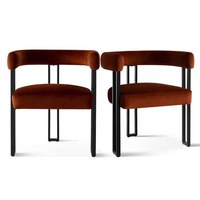 Chaise rembourrée en velours de style nordique minimaliste moderne Yicheng, chaise de loisirs design pour café, négociation commerciale