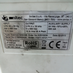 Controlador de CA COSMOS 3250-SB KZ010235 para SMITEC - Usado, 3 Meses de Garantía, Máquinas y Automatización - Product Image 5
