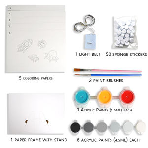 Vollständig Anpassbares WINGART Leuchtendes Zeichenspielzeug-Set für Kinder Papier 3-Schichten-Zeichenbrett Kunst-Malset für Alter 3+ - Product Image 2