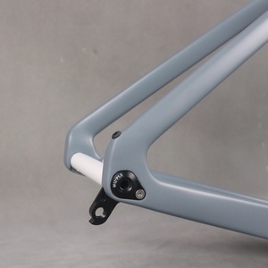 Gray <b>Paint</b> Design Carbon Fiber T1000 Disc Road Bike <b>Frame</b> TT-X38 Internal Cable T47 Thread Tire 700X32C - Product Image 4
