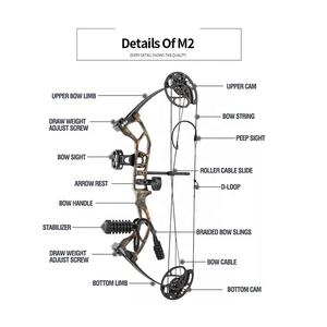 Arco Compuesto de Caza y Tiro Ajustable de 10-40 Libras para Jóvenes, Flechas de Acero al Carbono, Kit de Arco Compuesto M2 con Accesorios - Product Image 5