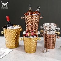 Personnalisé En Acier Inoxydable Marteau Seaux À Glace Seaux À Champagne Dans Le Mariage Refroidisseur Seau Boissons Baignoires Partie Bars Clubs Restaurants