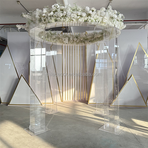 Arco de Boda Moderno <span class=keywords><strong>Transparente</strong></span> de Alta Calidad, Mandap Elegante, Toldo Alto de Acrílico, Chuppah para Decoración de Fiestas y Compromisos - Product Image 2