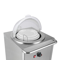 Chariot chauffe-plats électrique en acier inoxydable pour cuisine professionnelle, distributeur de plats, pour restaurants, hôtels et traiteurs
