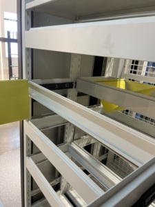 Metal Lockable <b>Office</b> Storage <b>Unit</b> Commercial Furniture Key Lock Design for High-density Ware Mobile Heavy Shelving System - Product Image 1
