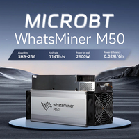 MircoBTC M50 26w 120T 122T 124T 126T Processeur de données informatiques Blockchain ASIC Bitcoin Sha-256 Machine à fort rendement
